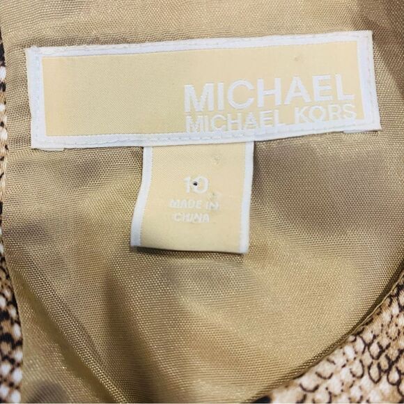 MICHAEL MICHAEL KORS Snakeskin Open Back Dress Size 10 - Picture 8 of 11